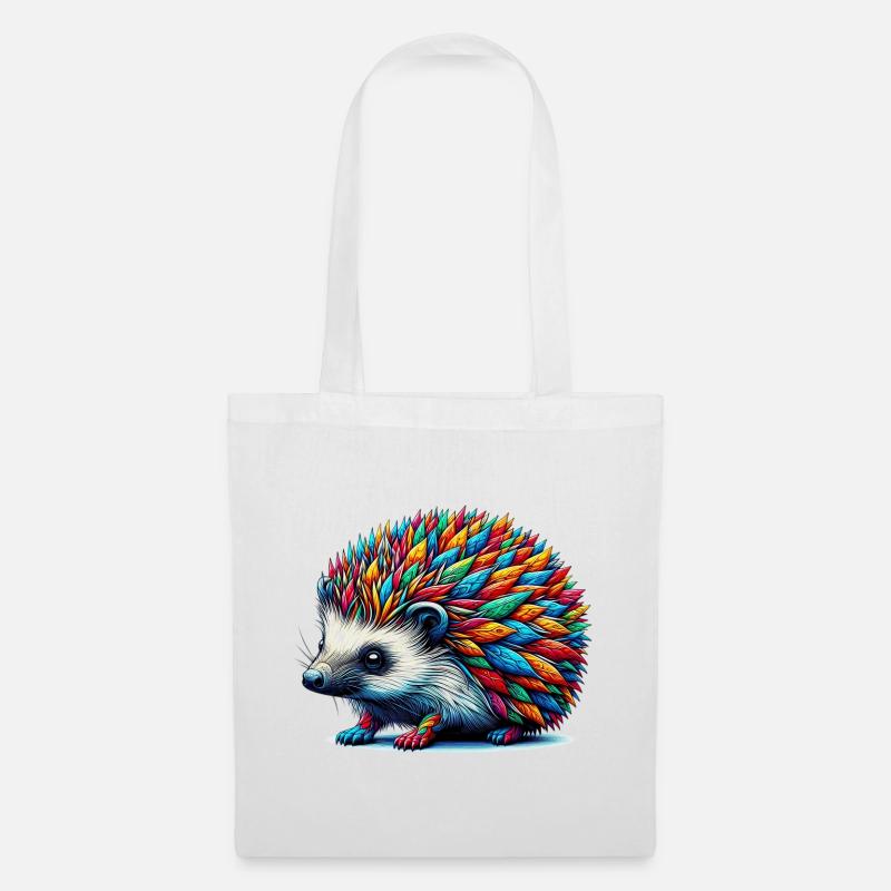 Hérisson - Sac en tissu - blanc