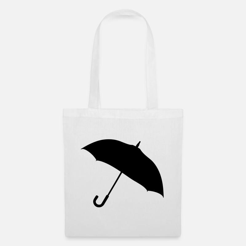 Klassische Regenschirm-Silhouette - Stoffbeutel - Weiß