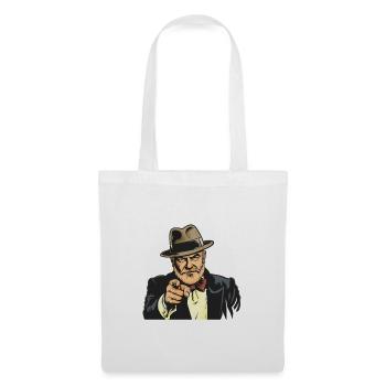 Vintage-Gangster Zeigefinger (I want you!) - Stoffbeutel - Weiß - Vorne