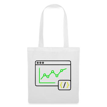 Web Analyse Chart Coding Browser Vektor - Stoffbeutel - Weiß - Vorne