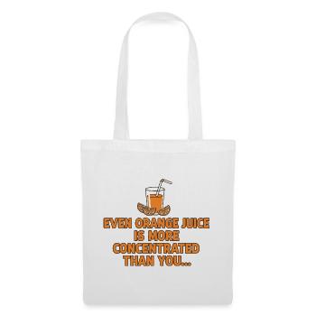 Orange Juice Concentration Funny Saying - Tote Bag - white - Front