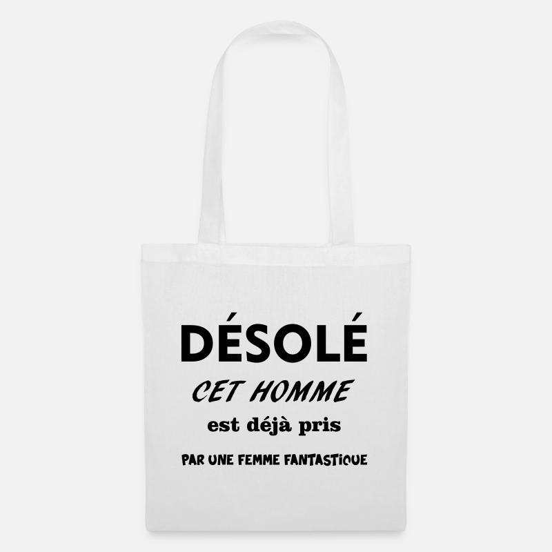 MAN CAUGHT - Tote Bag - white