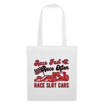 Course Fast Race Souvent Course Slot Cars Slotrace Cadeau - Sac en tissu - blanc - Devant