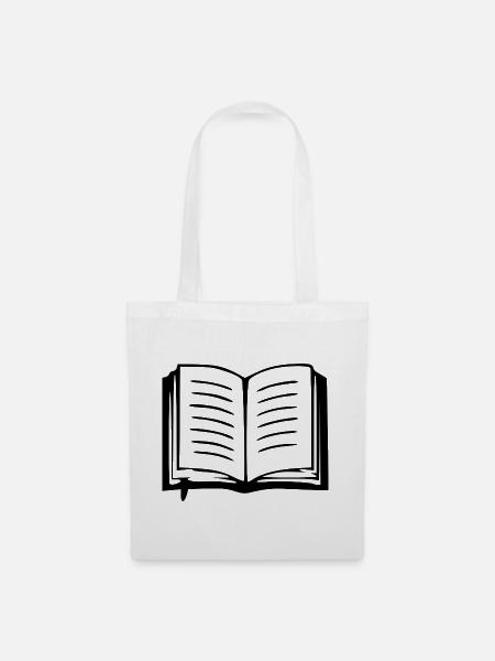 Buch Bücher lesen Geschenk - Stoffbeutel - Weiß