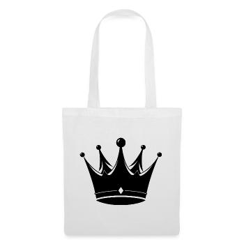 Couronne - Sac en tissu - blanc - Devant