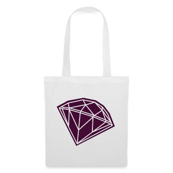 Geometrischer Diamant in Lila - Stoffbeutel - Weiß - Vorne