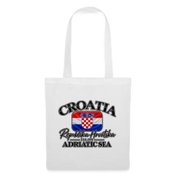 Croatia - Kroatien - Wappen - Mittelmeer - Adria - Stoffbeutel - Weiß - Vorne
