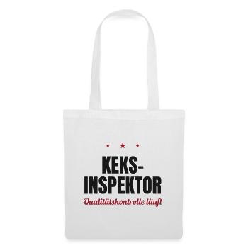 Keks-Inspektor – Qualitätskontrolle läuft - Stoffbeutel - Weiß - Vorne