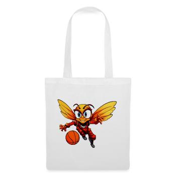 Biene Basketballer - Stoffbeutel - Weiß - Vorne