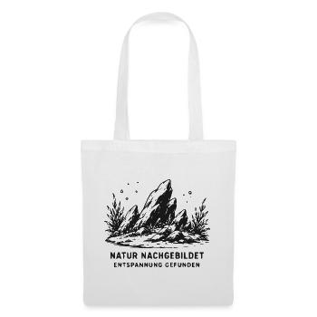 Naturnachgebildete Felslandschaft - Stoffbeutel - Weiß - Vorne