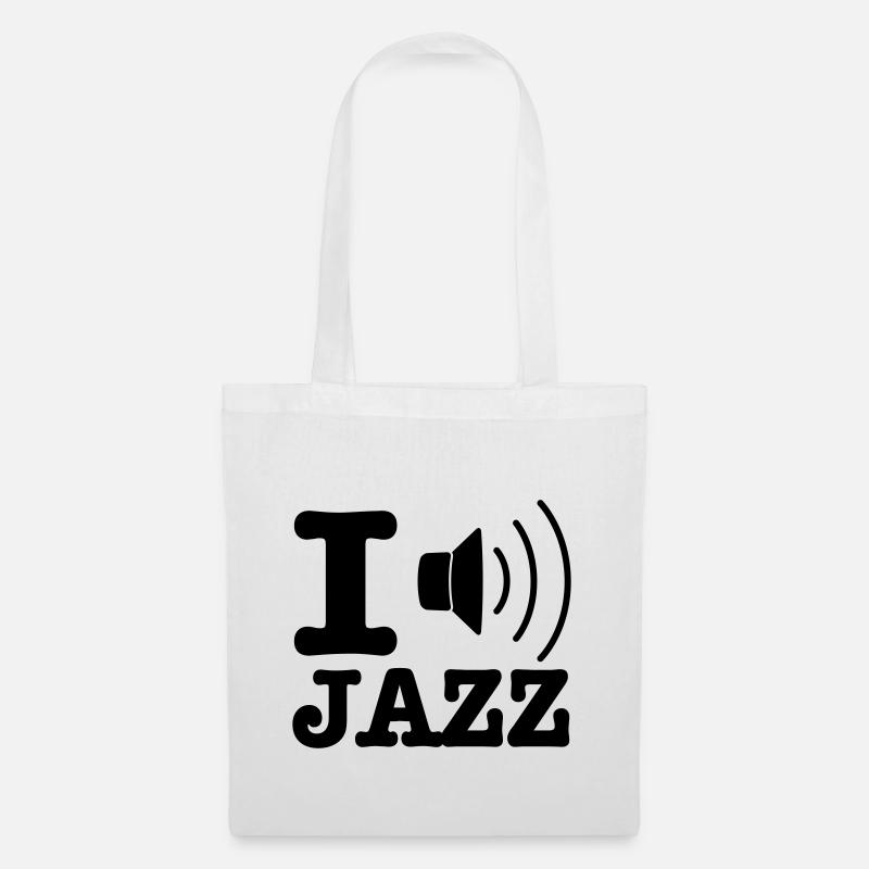 I love jazz / I music jazz - Stoffbeutel - Weiß