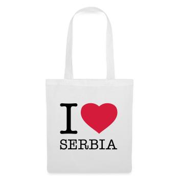 J’AIME LA SERBIE Serbien - Sac en tissu - blanc - Devant