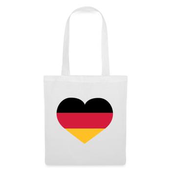 Deutschland Herz | Herz | Heart - Sac en tissu - blanc - Devant