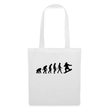 Die Evolution von Snowboarding - Stoffbeutel - Weiß - Vorne