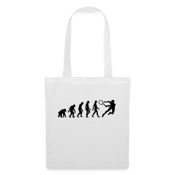 Die Evolution von Tennis - Stoffbeutel - Weiß - Vorne
