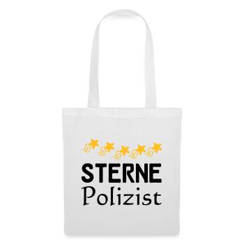 Sterne Polizist Geschenk - Stoffbeutel - Weiß - Vorne