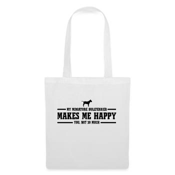 MINIATURE American Pit Bull Terrier me rend heureux - Sac en tissu - blanc - Devant