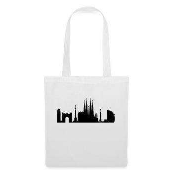 Skyline Barcelona Espagne - Sac en tissu - blanc - Devant