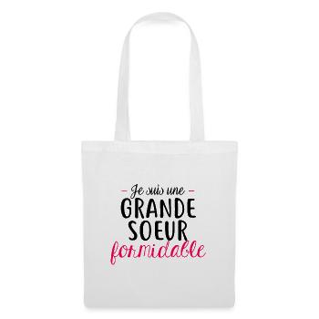 Grande sœur formidable - Sac en tissu - blanc - Devant