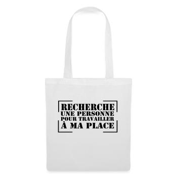 recherche une personne... - Sac en tissu - blanc - Devant