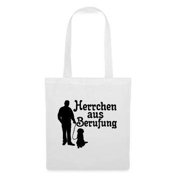 Herrchen aus Berufung, Hund, Tier, Geschenk - Stoffbeutel - Weiß - Vorne
