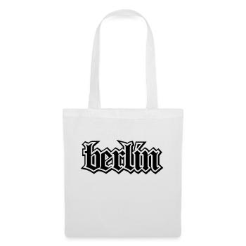 Berlin lettrage Oldschool pour cadeau de Berlin - Sac en tissu - blanc - Devant