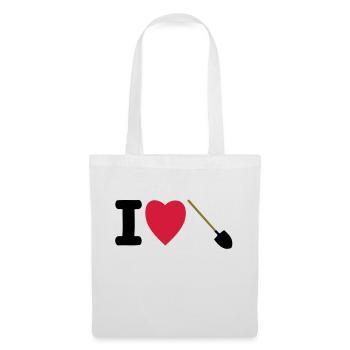 j'aime les pelles - Sac en tissu - blanc - Devant