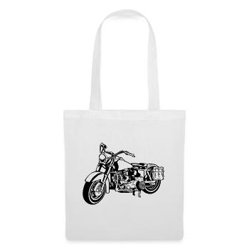 Chopper motorcycle 10_black - Tote Bag - white - Front