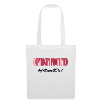 copyright protected by mum and dad - Sac en tissu - blanc - Devant
