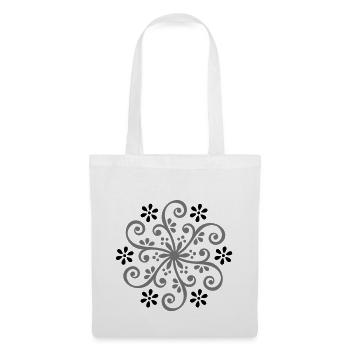 Flower floral pattern nature mandala - Tote Bag - white - Front