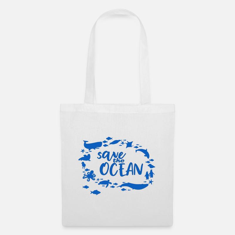 Save the ocean - Tote Bag - white
