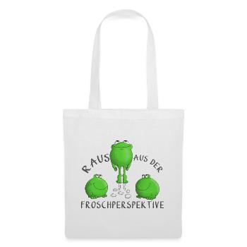 Motivation Frosch - Stoffbeutel - Weiß - Vorne