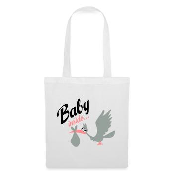 grossesse - Sac en tissu - blanc - Devant