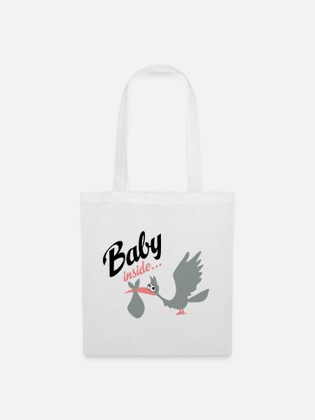 grossesse - Sac en tissu - blanc