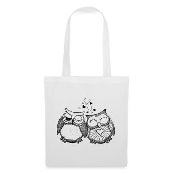 owls in love - Tote Bag - white - Front