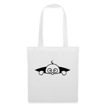 Baby peeks out of the belly - Tote Bag - white - Front