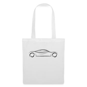 voiture de sport cool car logo mobile fuehrerschein fahr - Sac en tissu - blanc - Devant