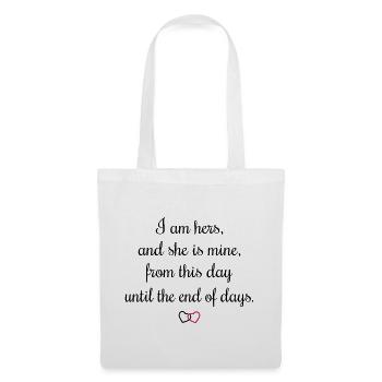 Romantic oath I am hers - Tote Bag - white - Front