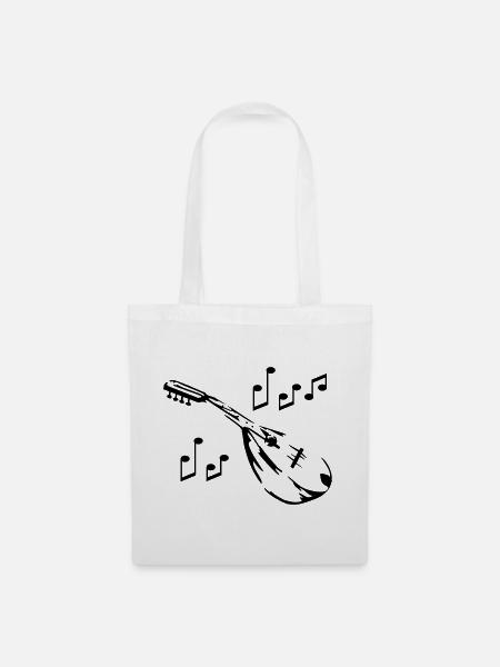 mandoline musik musiker - Stoffbeutel - Weiß