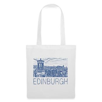 Dessin à la plume Edimbourg - Sac en tissu - blanc - Devant