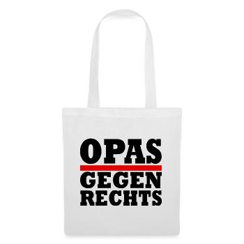Opas gegen rechts - Stoffbeutel - Weiß - Vorne