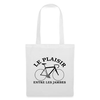 Le plaisir du vélo de course - Sac en tissu - blanc - Devant