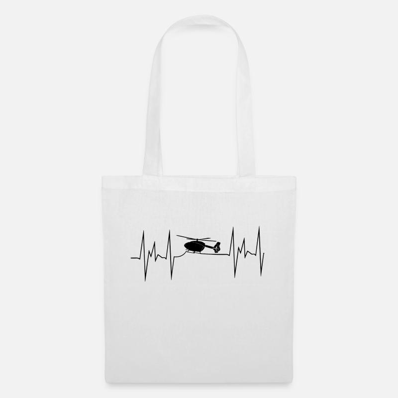 ec145 Hélicoptère Hélicoptère - Sac en tissu - blanc