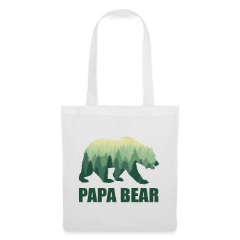 Papa Bear papa papa papy papa fête des pères papa - Sac en tissu - blanc - Devant