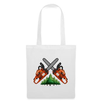 Chainsaw Cross with Forest - Tote Bag - white - Front
