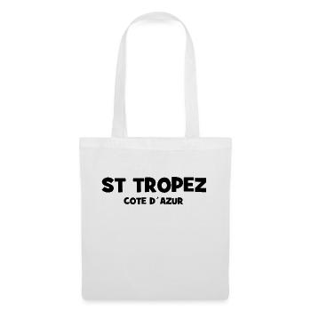 Saint Tropez - France - Cote d´Azur - Stoffbeutel - Weiß - Vorne