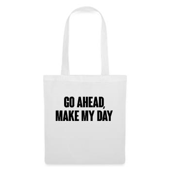 Allez-y faire ma journée Citation - Sac en tissu - blanc - Devant