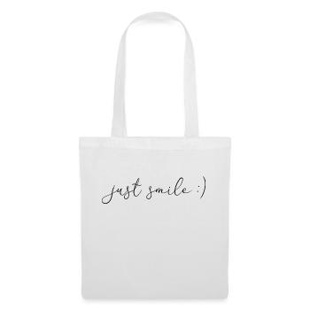 Just Smile :) - Sac en tissu - blanc - Devant