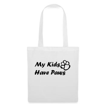 Pattes pattes pattes de chien chien chien - Sac en tissu - blanc - Devant