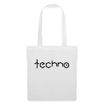 techno - Stoffbeutel - Weiß - Vorne